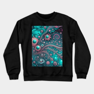 Other Worldly Designs- nebulas, stars, galaxies, planets with feathers Crewneck Sweatshirt